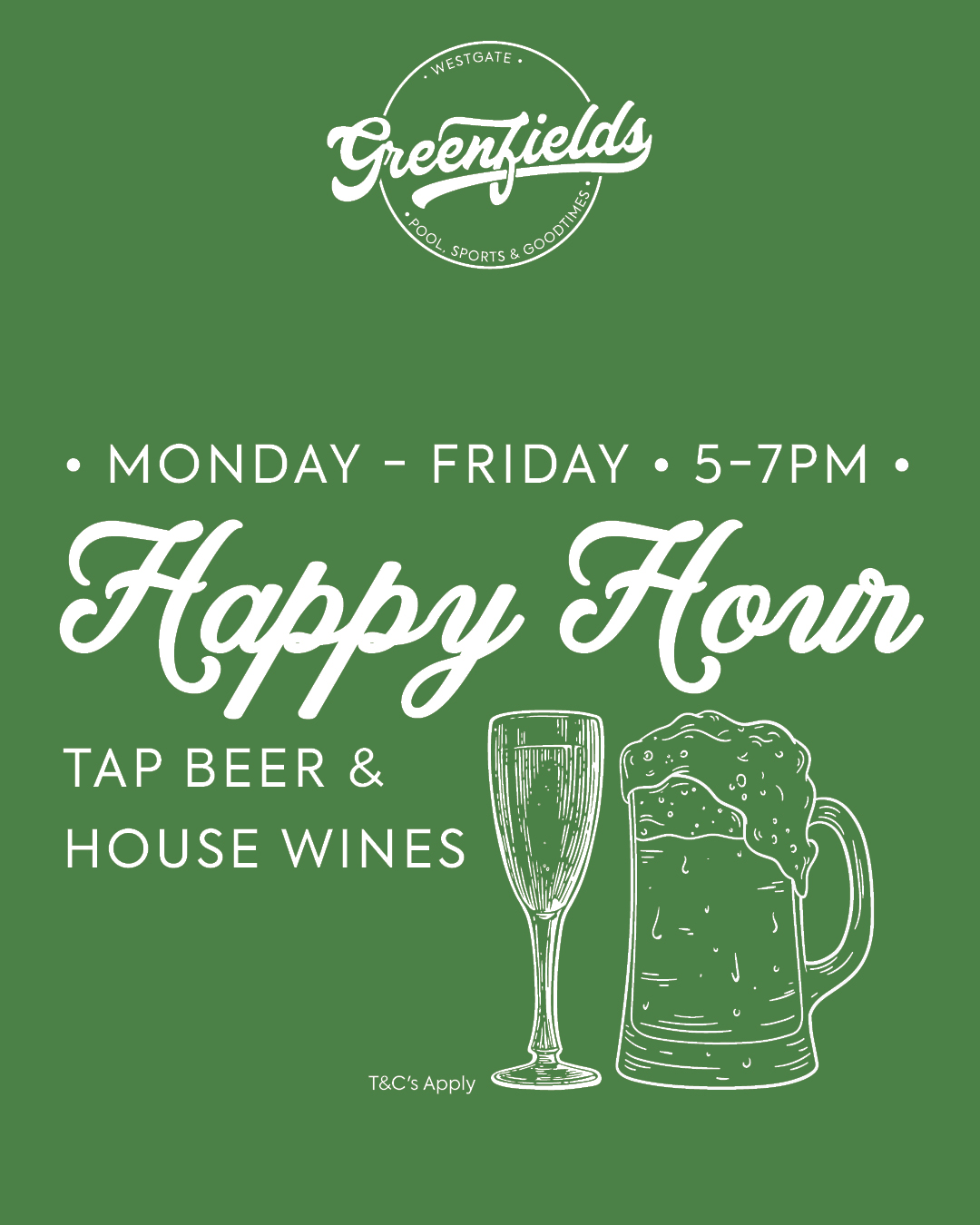 Happy Hour at Greenfields