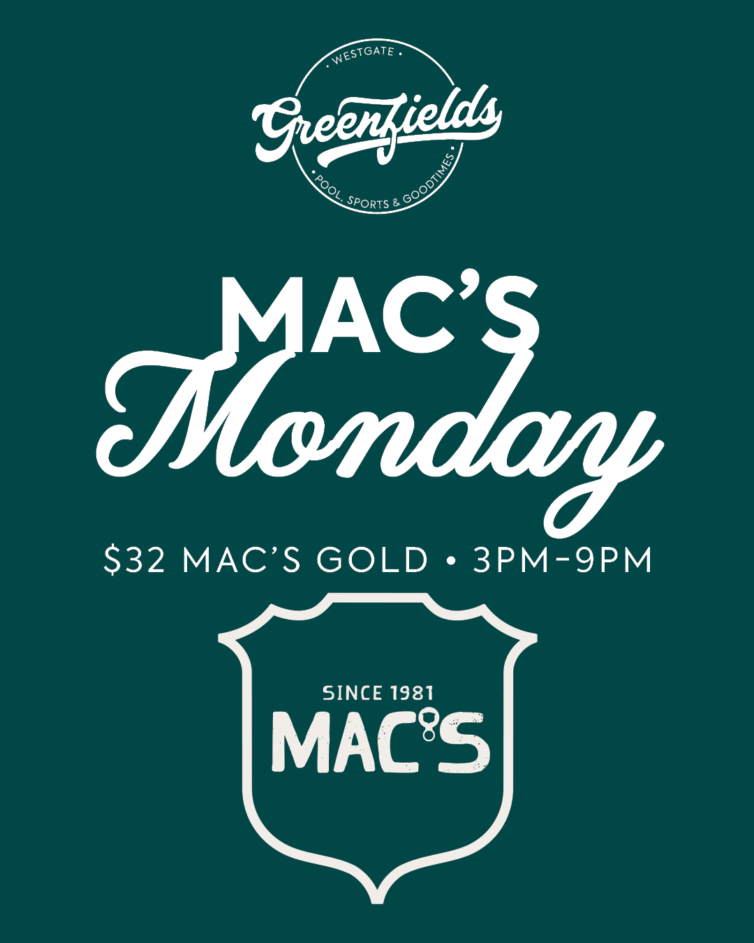 Mac's Monday at Greenfields