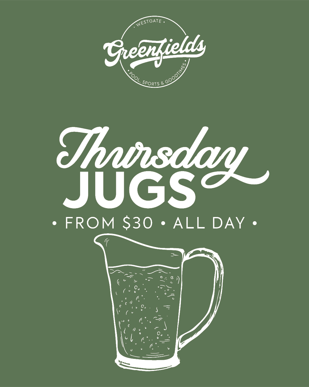 Thursday Jugs at Greenfields