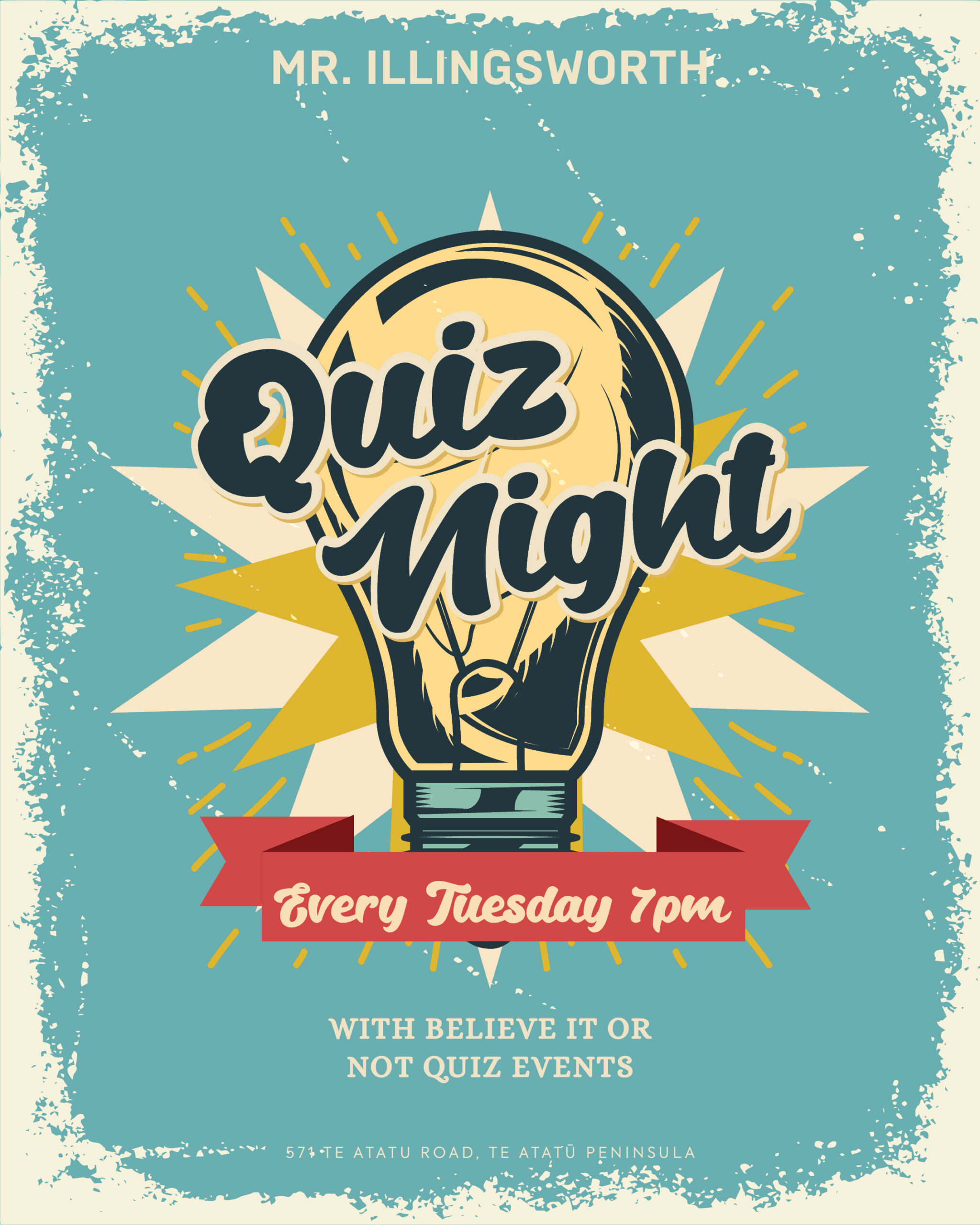 Quiz Night 7pm at Mr Illingsworth