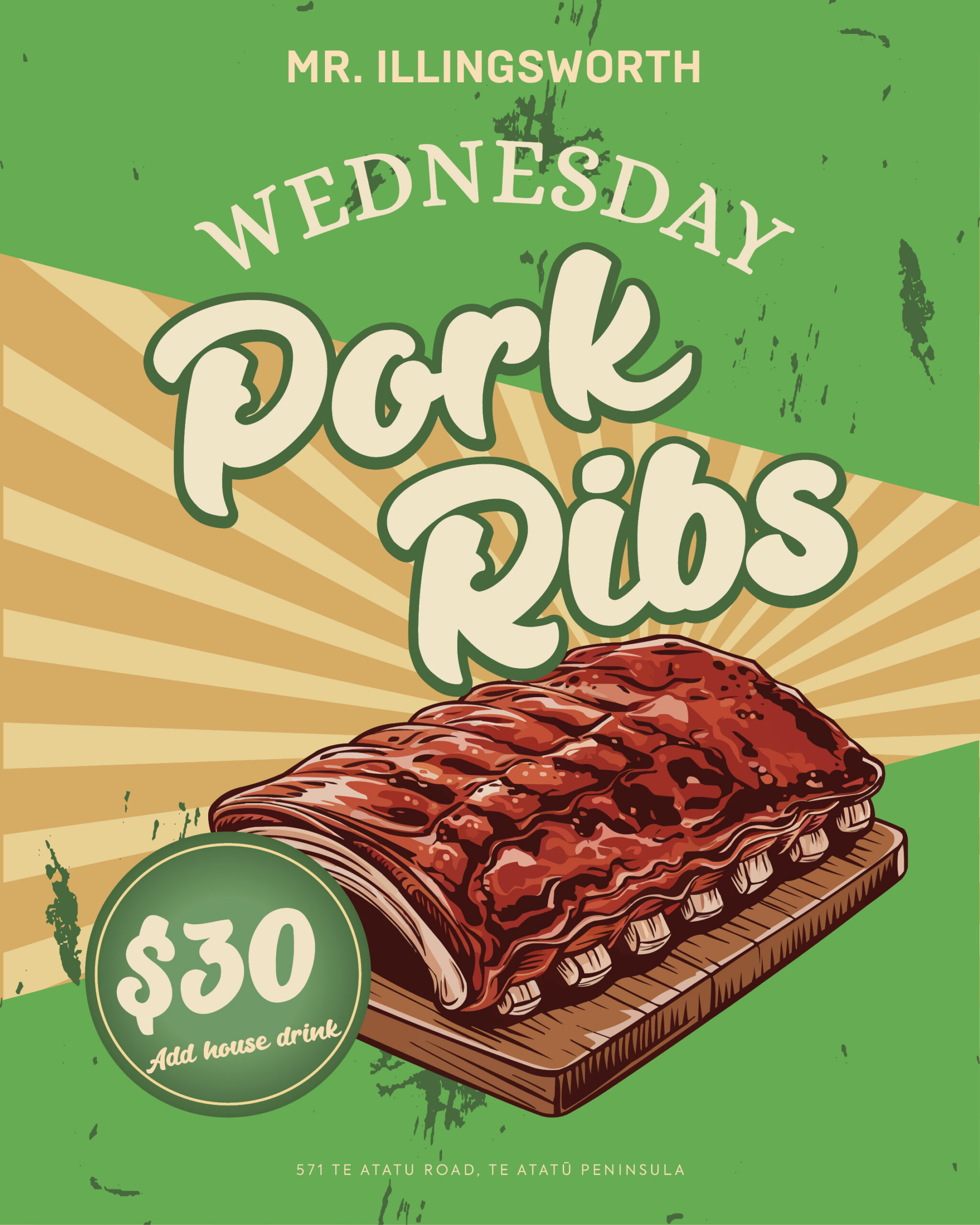 Pork Ribs $30 at Mr Illingsworth
