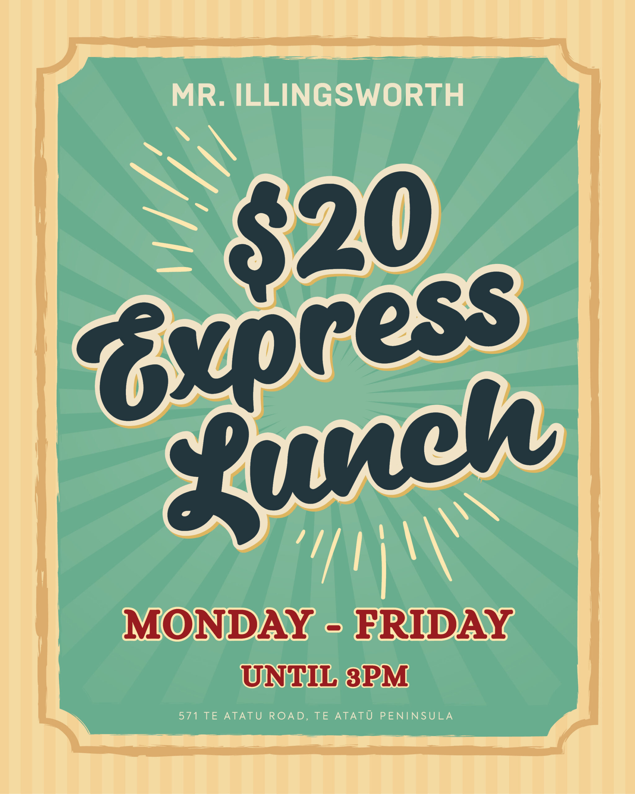 $20 Express Lunch at Mr Illingsworth