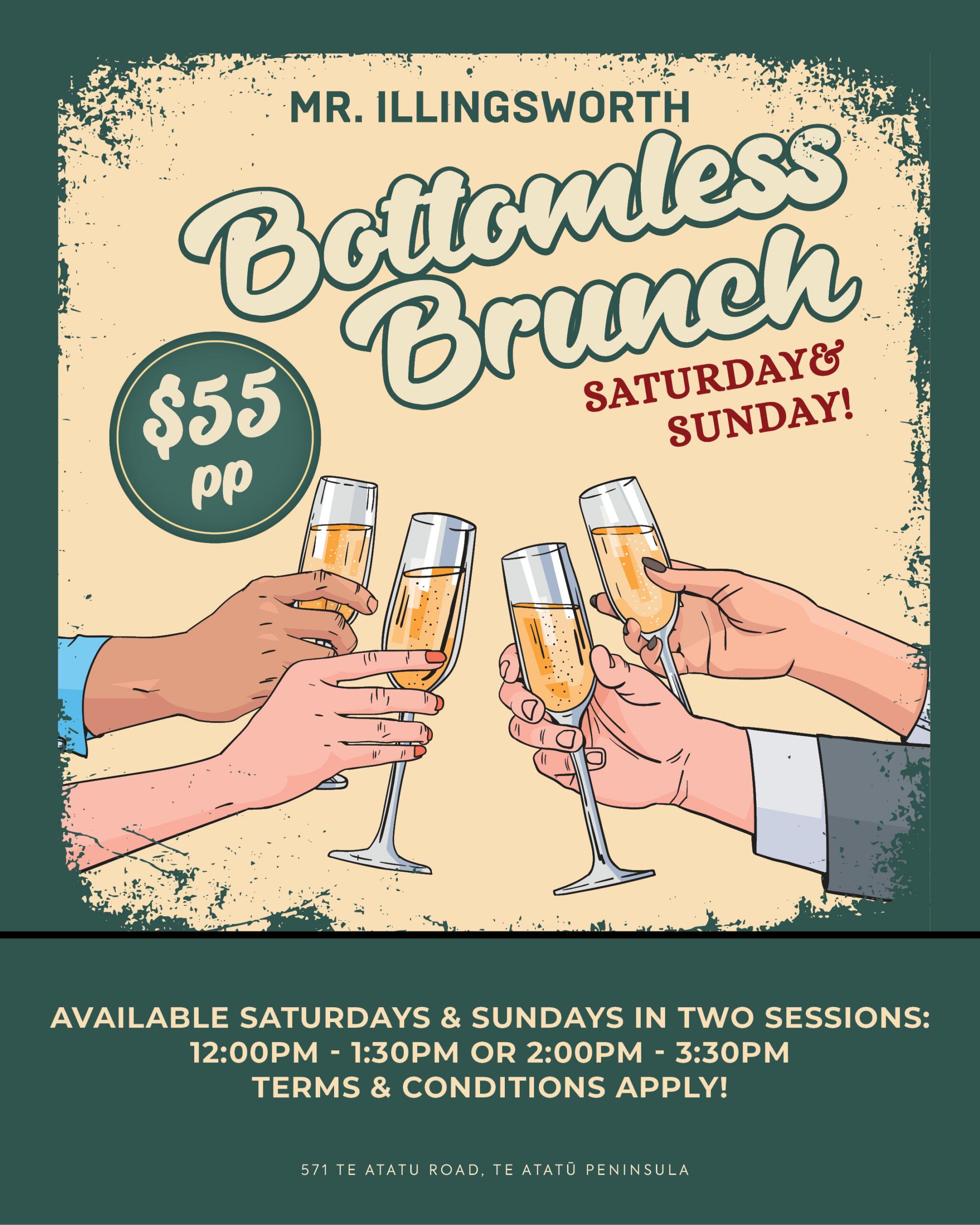 Bottomless Brunch $55pp at Mr Illingsworth