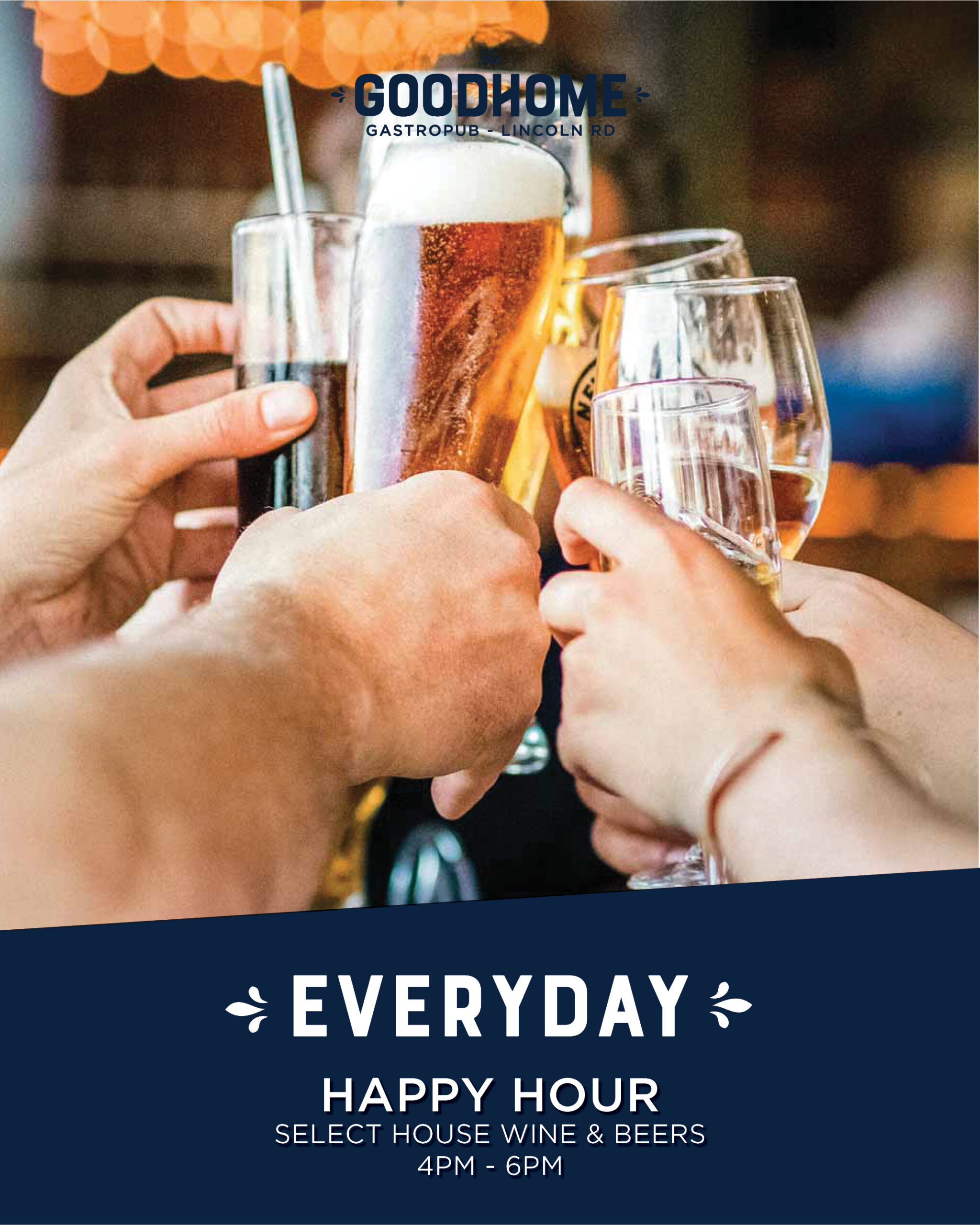Happy Hour 4-6pm at The Good Home