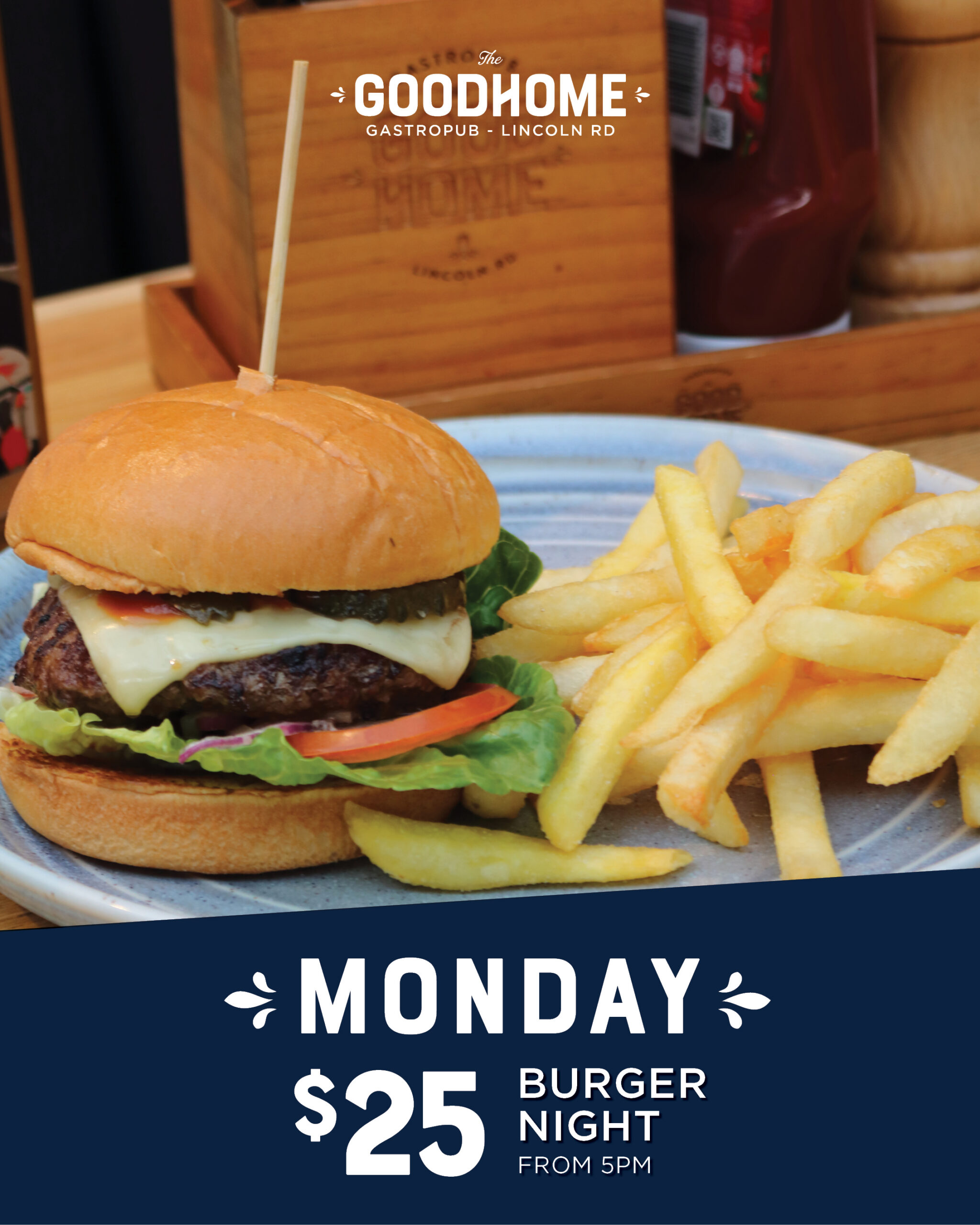 Burger Night $25 at The Good Home