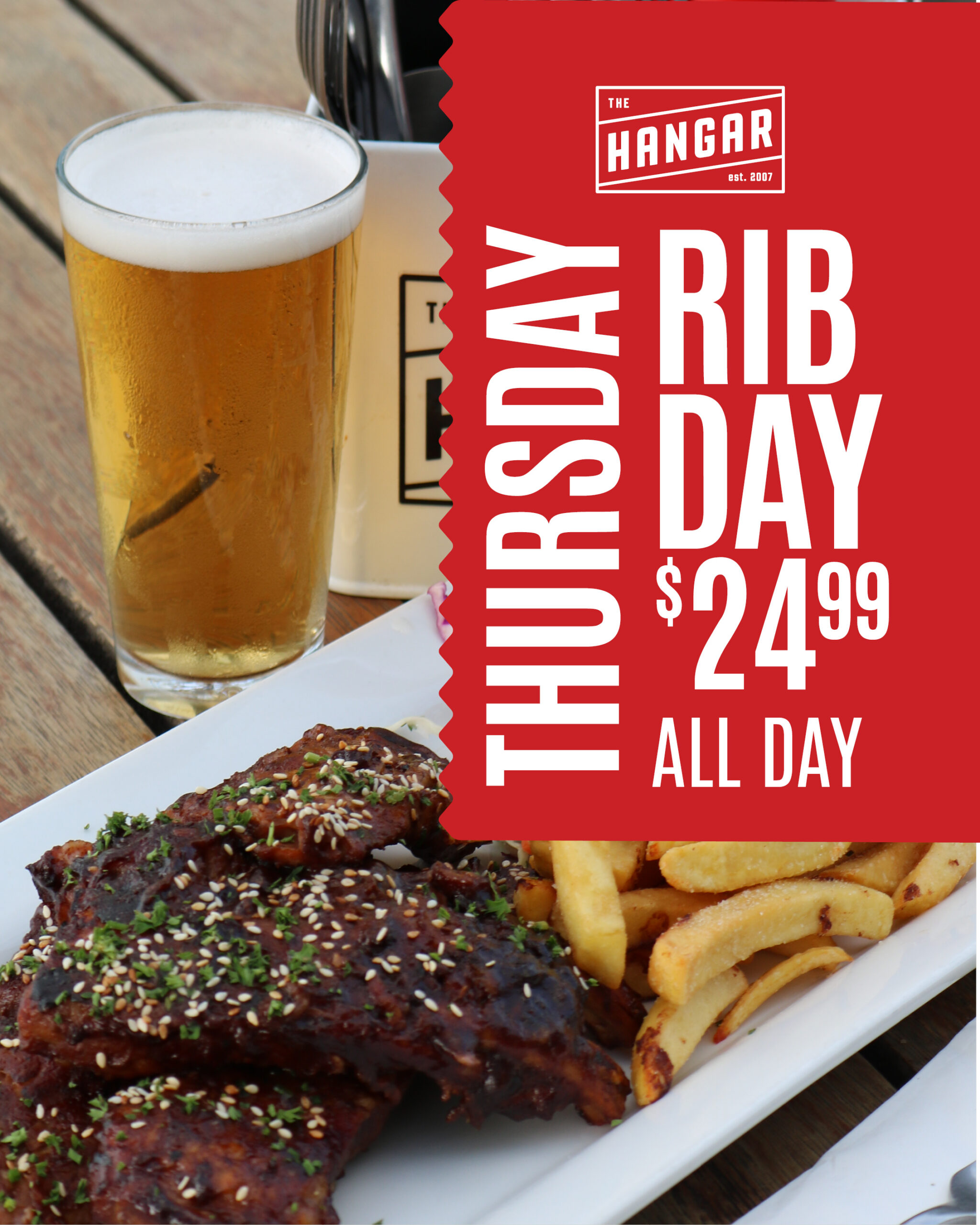 Rib Day $24.99 at The Hangar