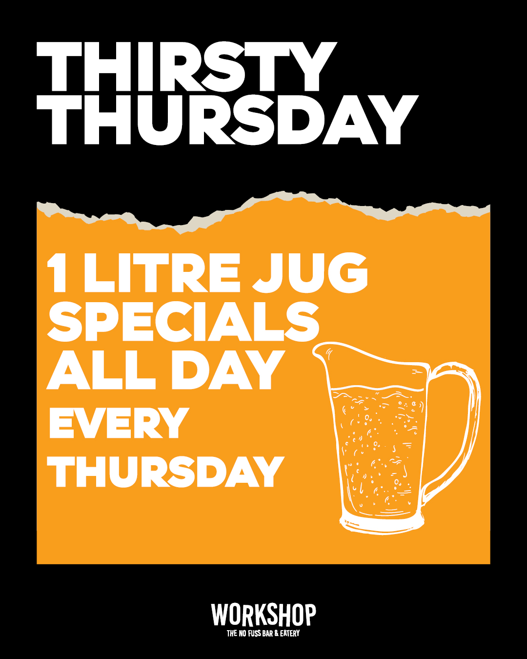 Thirsty Thursday Jugs at Workshop