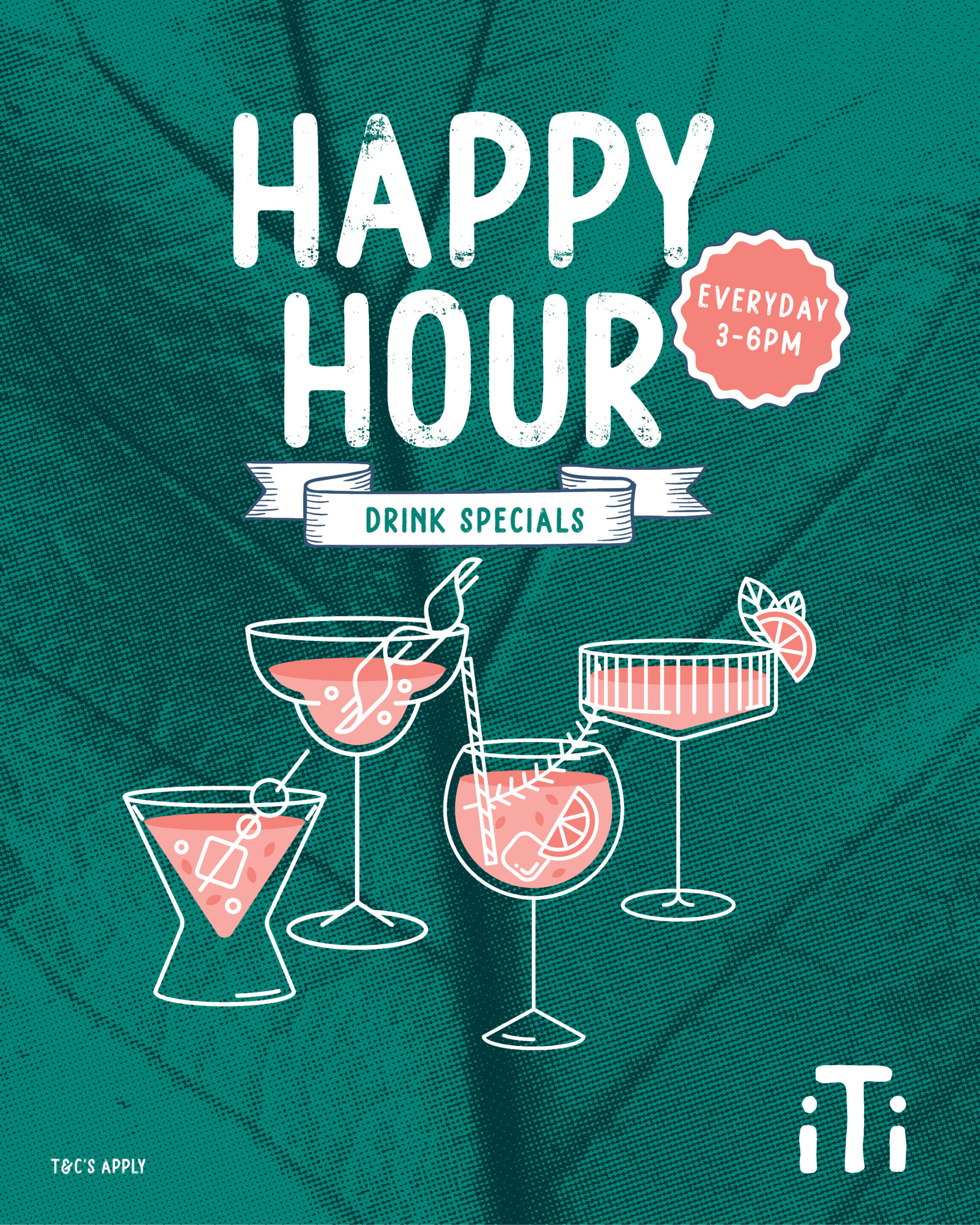 Happy Hour 3-6pm at iTi