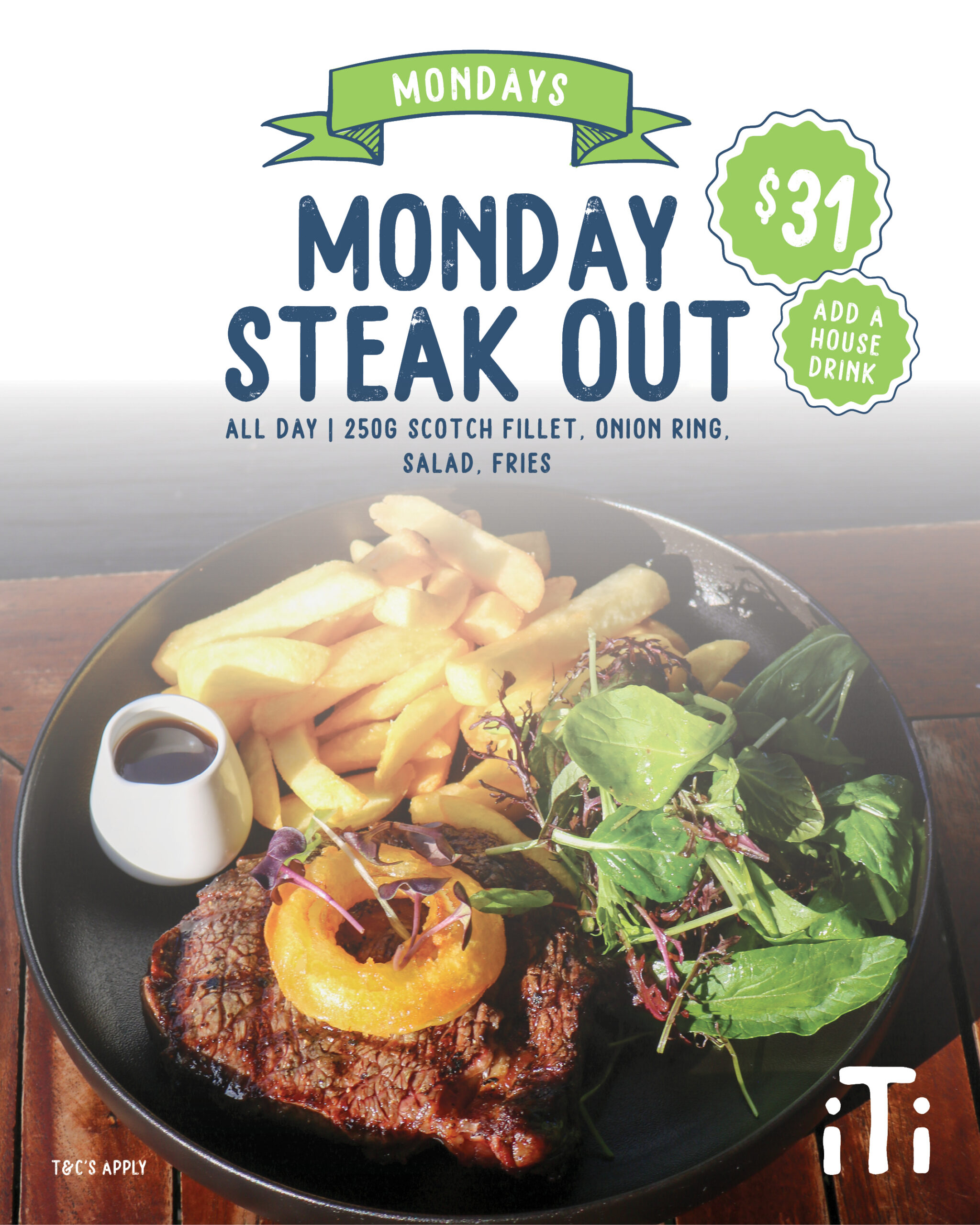 Steak Out $31 at iTi